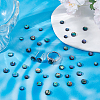 40Pcs 4 Styles Natural Abalone Shell/Paua Shell Cabochons with Enamel BSHE-HS0001-02-4