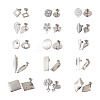  304 Stainless Steel Stud Earring Findings STAS-TA0004-72P-13