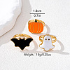 3Pcs Halloween Alloy Enamel Finger Rings FS-WG0E7D9-01-5