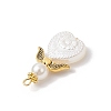 10Pcs ABS Plastic Imitation Pearl Pendants PALLOY-JF04135-S-2