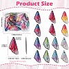 28Pcs 7 Colors Transparent Resin Pendants RESI-FS0002-45-3