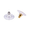 Brass Ear Nuts KK-PH0028-02M-2