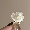 Flower Natural Freshwater Baroque Pearl with Brass Cuff Rings for Women FS-WG89D29-01-1