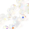 Electroplate Glass Beads Strands X-EGLA-D030-17T-2