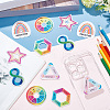 Olycraft 2 Sets Rainbow Color PEVA Anxiety Relief Calm Stickers Strips DIY-OC0011-12-4