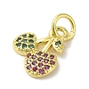 Brass Micro Pave Colorful Cubic Zirconia Charms KK-M283-17B-02-2