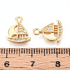Brass Micro Pave Cubic Zirconia Charms KK-N263-111G-3