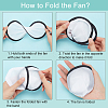 Sublimation Blank Polyester Folding Fan LS-AJEW-WH0010-57A-4