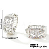 Shiny Hollow Geometric Brass Rhinestone Hoop Earrings Fashion Jewelry KS4813-2-1