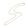 Brass Heart Link Chains Necklace for Women NJEW-P265-39G-2