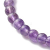 Reiki Crystal Natural Amethyst Beads Stretch Bracelets Stet for Girl Women BJEW-JB06804-12
