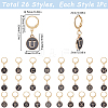 Letter A~Z Alloy Enamel Charms Pendant Locking Stitch Markers HJEW-SC00079-2
