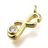 Brass Micro Pave Cubic Zirconia Pendants KK-B132-12G-F-2