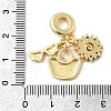 Brass Pave Colorful Cubic Zirconia European Dangle Charms KK-C137-14G-3