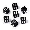 Initial Acrylic Horizontal Hole Beads OACR-ZX006-35U-1