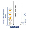 3Pcs Leaf Glass Hanging Suncatchers HJEW-TADJ0015-3