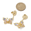 Glass Seed Beads Butterfly Stud Earrings EJEW-MZ00271-4