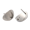 Non-Tarnish 304 Stainless Steel Stud Earring Findings STAS-R123-11P-2