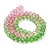 Transparent Painted Glass Beads Strands DGLA-A034-T6mm-A18-5