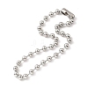304 Stainless Steel Ball Chain Necklace & Bracelet Set STAS-D181-02P-02C-2