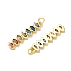 Brass Micro Pave Colorful Cubic Zirconia Pendants CU-CBA6E4E-18G-2