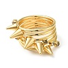 Spike Brass Finger Rings RJEW-C037-01G-2