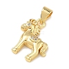 Brass Micro Pave Clear Cubic Zirconia Pendants KK-A303-05C-G-2