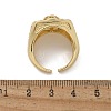 Brass Micro Pave Clear Cubic Zirconia Cuff Rings for Women RJEW-U041-06G-5