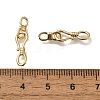 Brass S-Hook Clasps KK-H502-09G-3