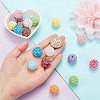 20Pcs 10 Colors AB Color Plated Acrylic Rhinestone Beads OACR-PH0004-01-8
