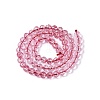 Dyed Transparent Crackle Glass Beads Strands GLAA-Q108-01A-A06-2