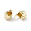 Brass Round Dome Hoop Earrings for Women EJEW-P215-02G-2