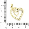 Brass Micro Pave Cubic Zirconia Pendants KK-K400-44G-3
