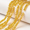 Electroplate Transparent Glass Beads Strands EGLA-A034-T8mm-T13-1