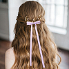 Big Bowknot Polyester Alligator Hair Clips AJEW-CP0008-39D-5