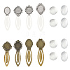 8Pcs 8 Styles Tibetan Style Bookmark Cabochon Settings TIBE-SC0002-24-1