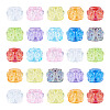 100Pcs UV Plating Transparent Acrylic European Beads TACR-TA0001-93A-2