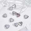 12Pcs 316 Stainless Steel Locket Pendants STAS-PH0007-25-4