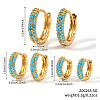 Elegant Brass Pave Cubic Zirconia Hoop Earrings GU7152-5-1