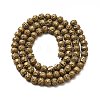 Electroplated Natural Lava Rock Beads Strands G-G984-17B-2