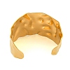 Ion Plating(IP) 304 Stainless Steel Textured Wide Open Cuff Bangles BJEW-S151-01G-01-3