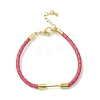 3MM Braided Round Imitation Leather Cord Bracelet Making MAK-S075-01G-M-1