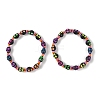 Halloween Skull Acrylic Beaded Stretch Bracelets BJEW-JB14347-01-3