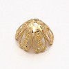 6-Petal Brass Bead Caps KK-O077-02-1