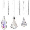 3Pcs 3 Styles Glass Charms Ceiling Fan Pull Chain Extenders HJEW-SP0001-73-1