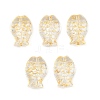 Electroplate and Golden Metal Enlaced Glass Beads EGLA-T029-01F-1