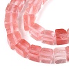 Cherry Quartz Glass Beads Strands G-T139-6x6-09A-3