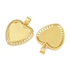 Brass Micro Pave Cubic Zirconia Pendant Cabochon Settings KK-CBA6A75-50A-G-2