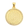 Brass with Cubic Zirconia Pendants X-KK-K332-16A-G-01-1