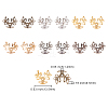 210Pcs 6 Colors 3-Petal Iron Bead Caps IFIN-CJ0001-66-2
